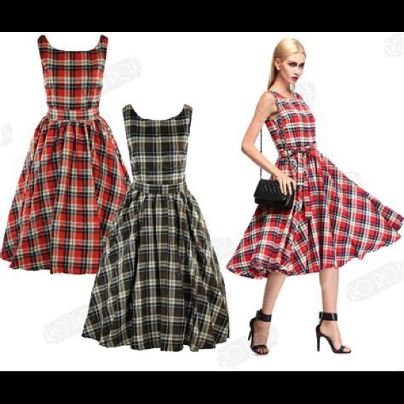 Absolutely & Faith Dresses & Skirts - ⚡️⚡️SALE⚡️⚡️ Rockabilly Plaid Swing Dress